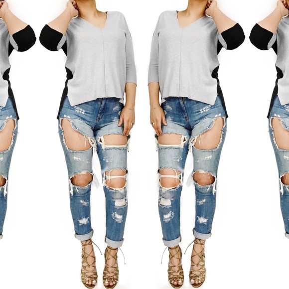 Zara w&b collection gray top - Picture 2 of 5